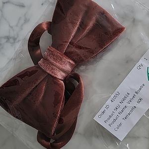 Revelry Velvet bowtie Terracotta